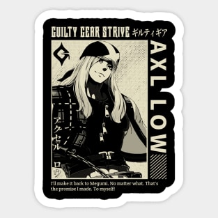 Guilty axl low strive Sticker